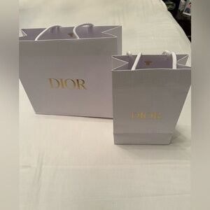 Dior White Shopping Bags AUTHENTIC